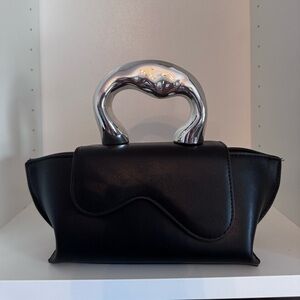 Black and silver clutch
